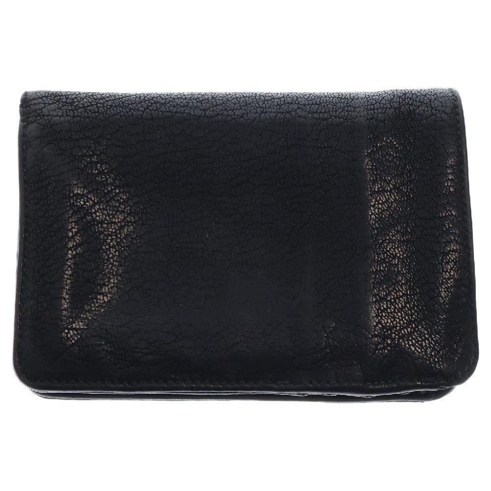 クロムハーツ ジョーイ 黒レザー 二つ折り正規品 CHROME HEARTS クロムハーツ JOEY ジョーイ ダガージップ レザー