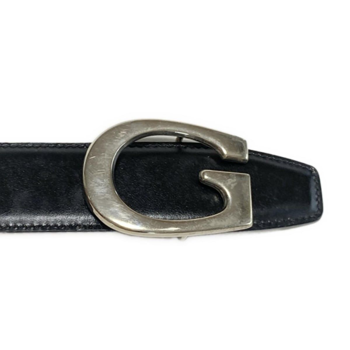 GUCCI(グッチ) ベルト 70 - 黒 Gバックル/シルバー金具 レザー