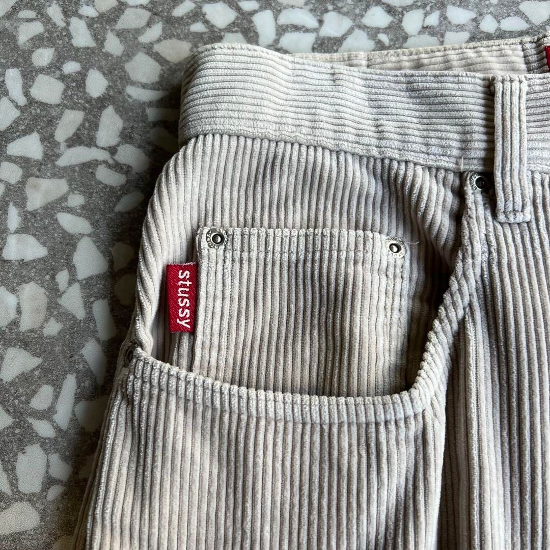 s*a様 90's USA製 Old Stussy 太畝コーデュロイ バギーショ STUSSY / 80's 90′s corduroy pants 30【赤タグ、太畝コーデュロイ