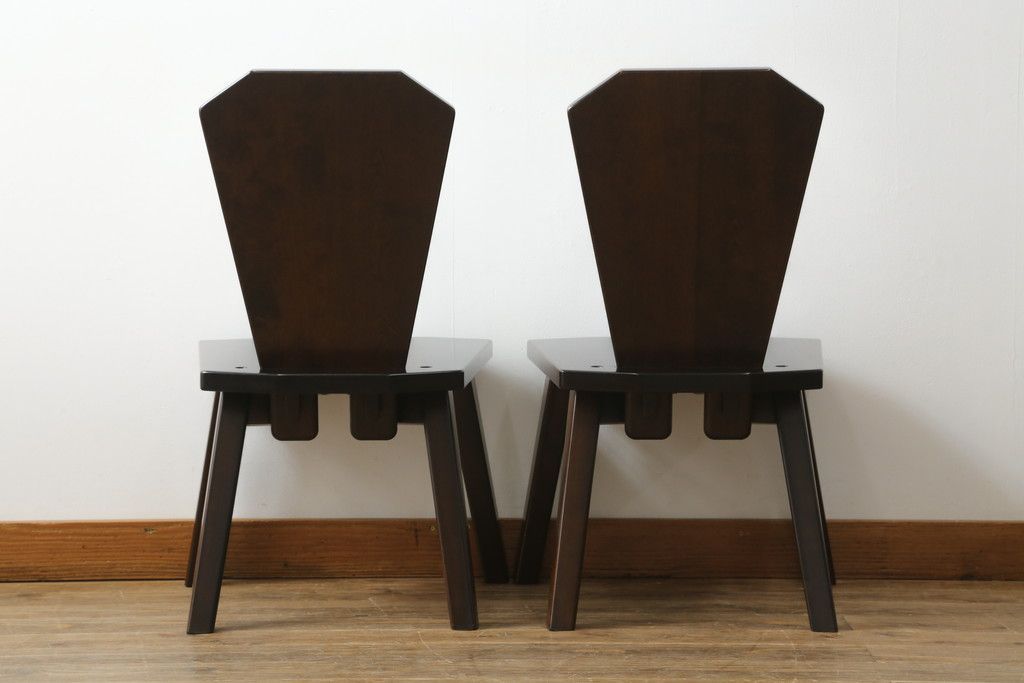 希少 星野民藝　椅子　チェア　ダイニング　星野民芸 ② 星野民芸 星野民藝 ダイニングチェア 中古 廃盤モデル 桜材 個性的