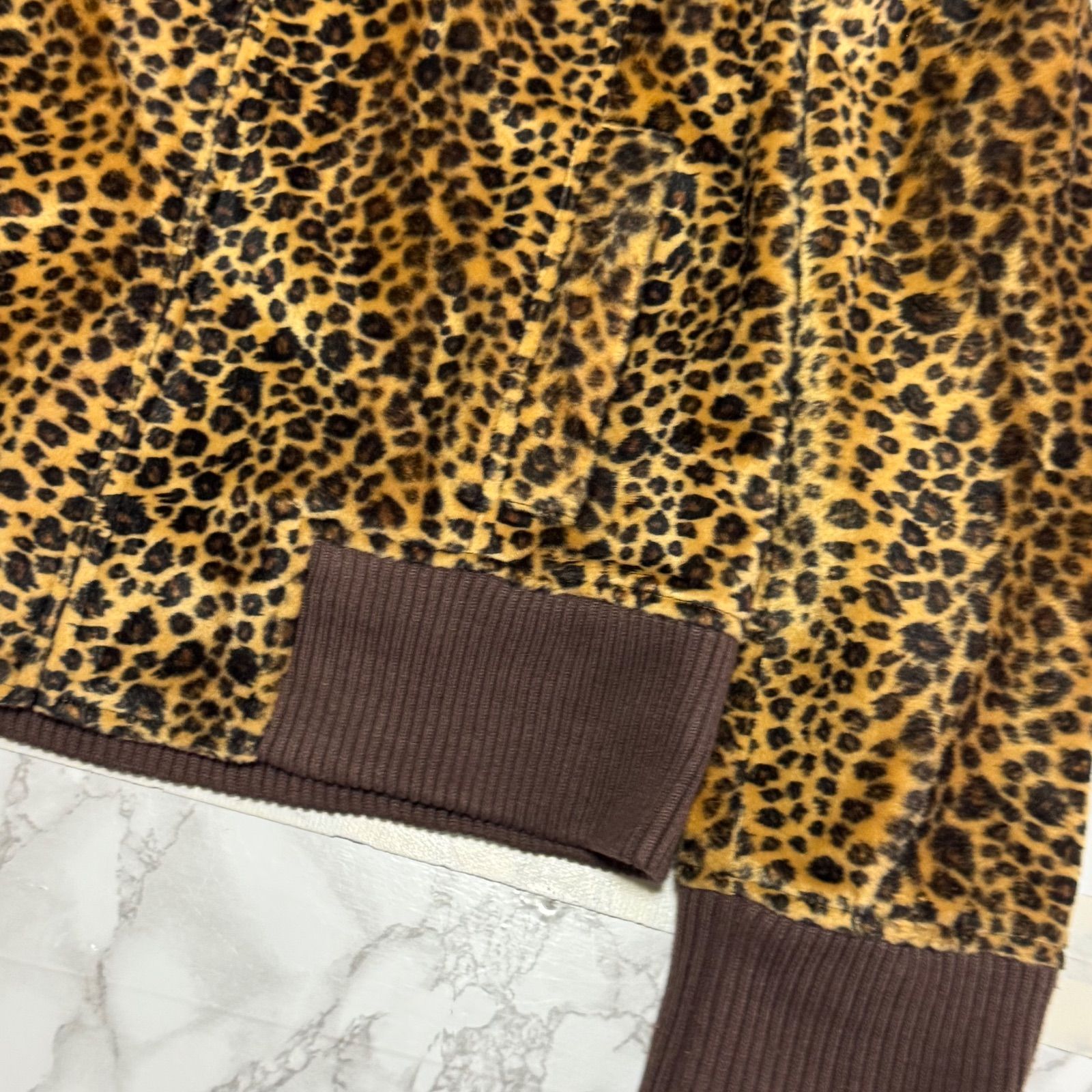 ジャケット・アウター archive 00s leopard fur jacket blouson 希少【CIMA】y2k 00's archive leopard zip jacket blouson/豹柄