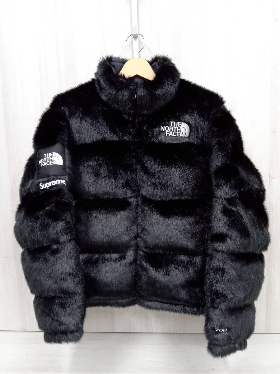 Supreme ブラック ダウンジャケット XL 美品 THE NORTH FACE × Supreme Faux Fur Nuptse Jacket ダウン
