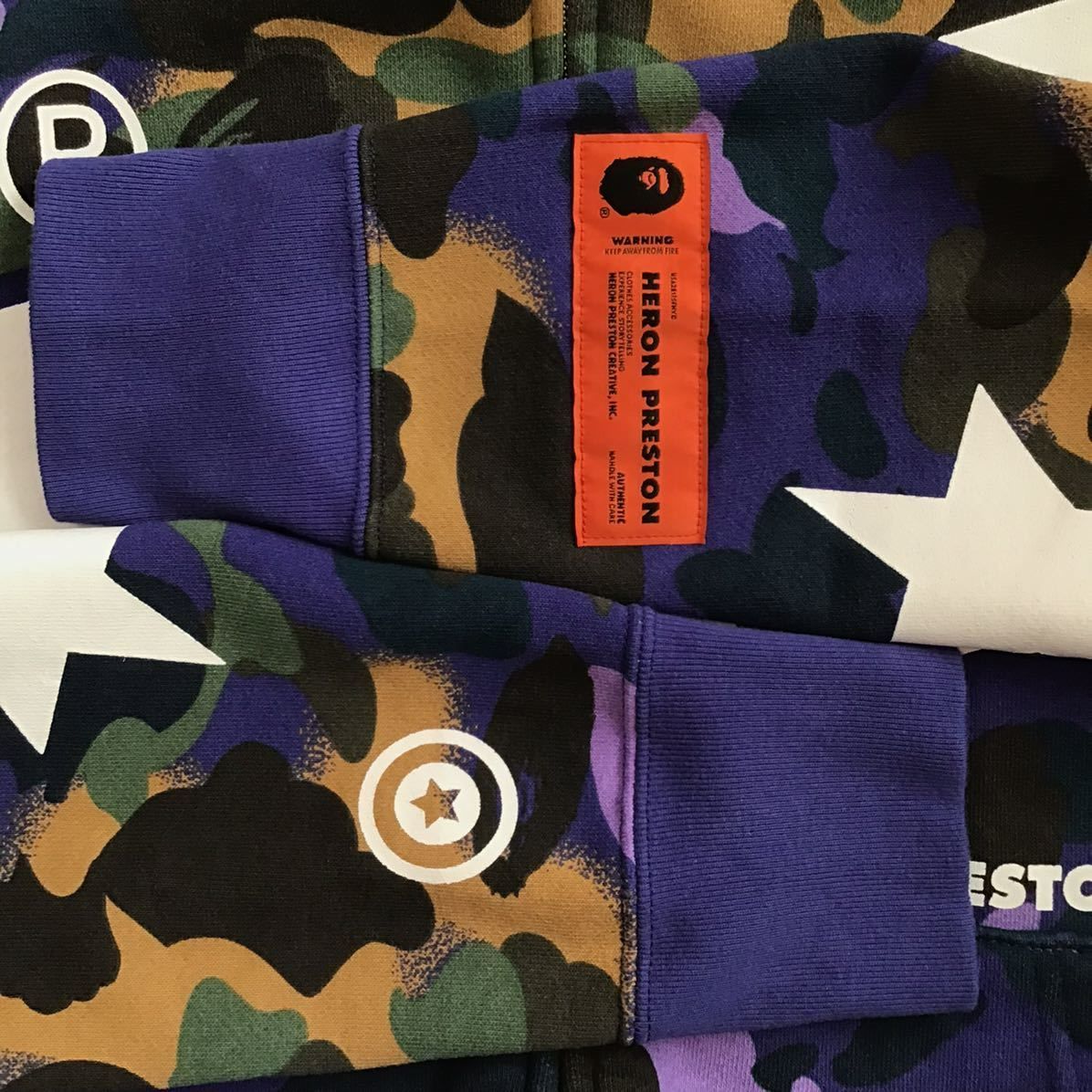 HERON PRESTON × BAPE camo シャーク パーカー Sサイズ shark full zip