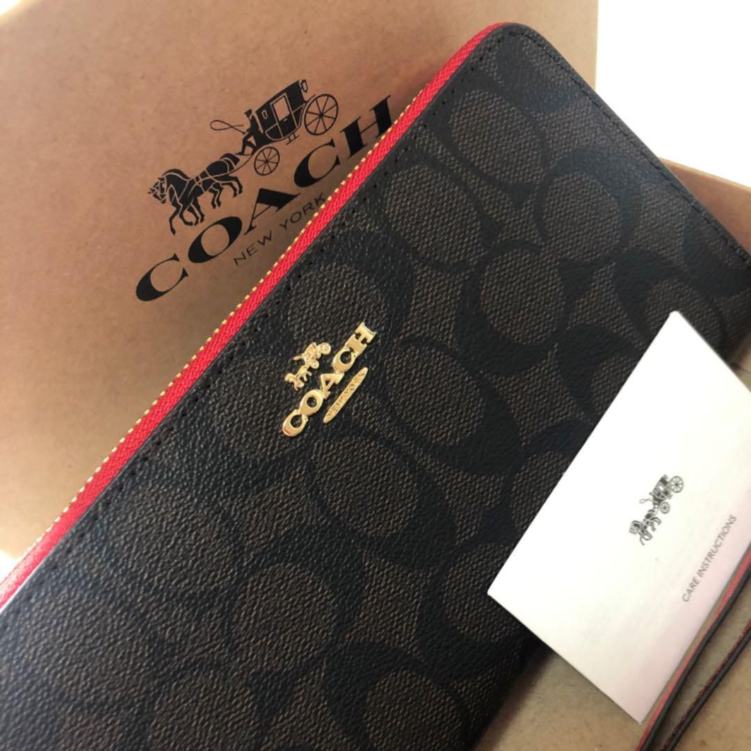 COACH】新品✨ストラップ付き 長財布-