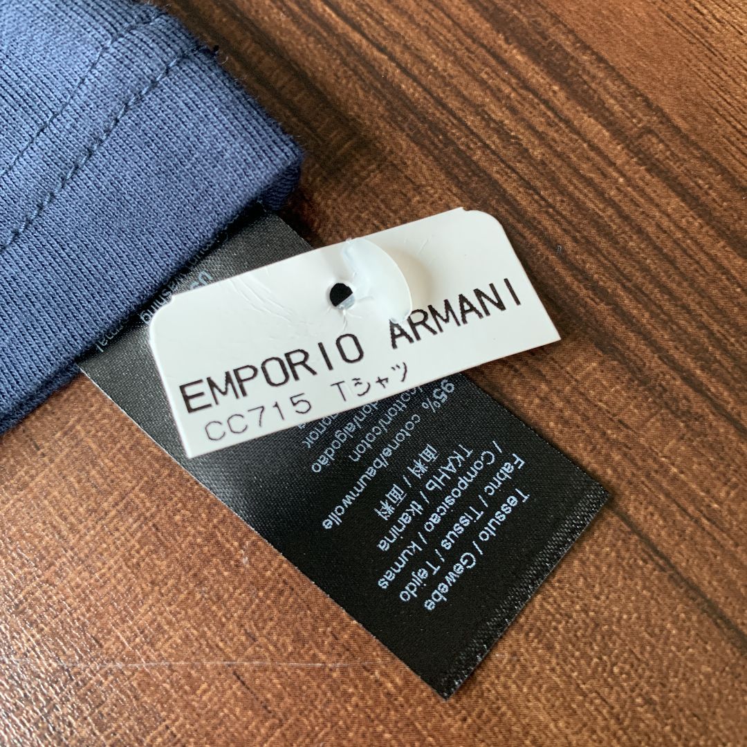 新品】EMPORIO ARMANI アルマーニ Tシャツ メンズ 黒 - メルカリ