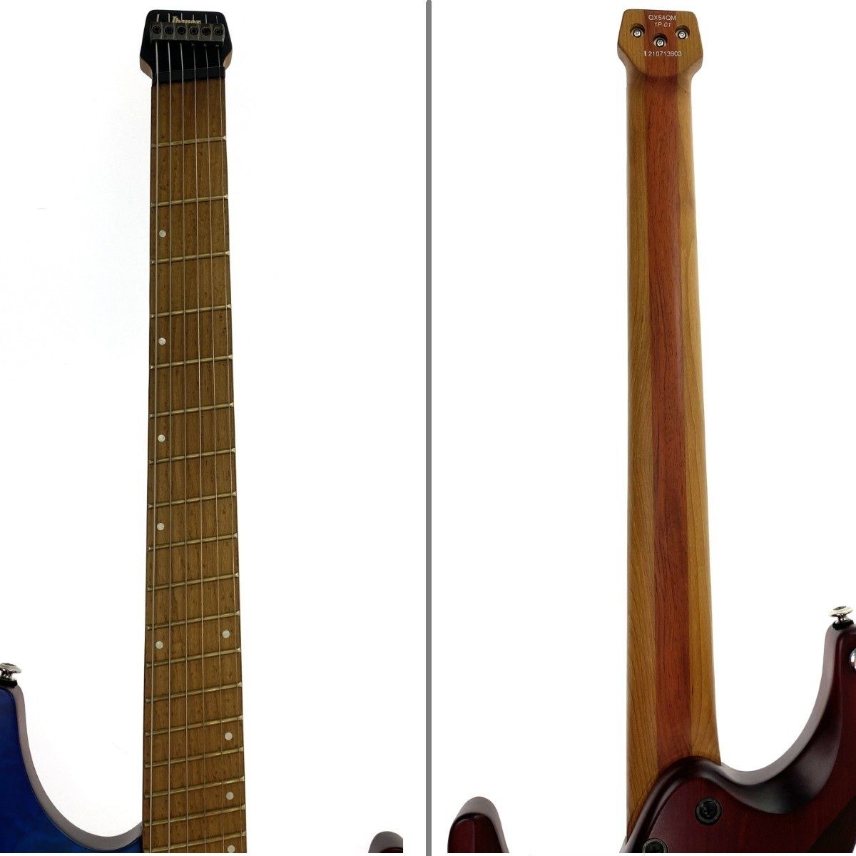 IBANEZ アイバニーズ ヘッドレス エレキギター QX54QM-BSM ソフト