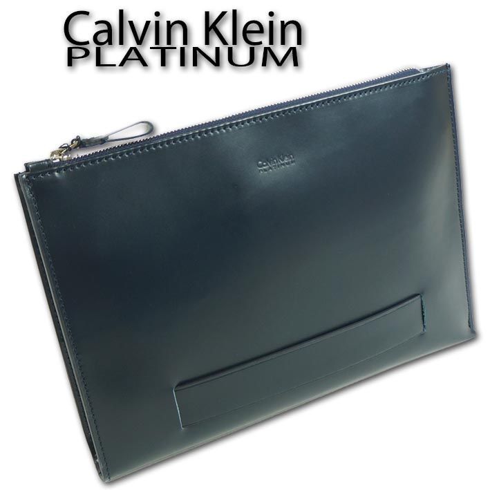 カルバンクラインプラティナム Calvin Klein PLATINUM マチ付き スムースレザー クラッチバッグ ダイス メンズ ネイビー 紺  セカンドバッグ 牛革 バッグインバッグ 定価27,500円 CKカルバンクライン シーケーカルバンクライン 日本製 - メルカリ