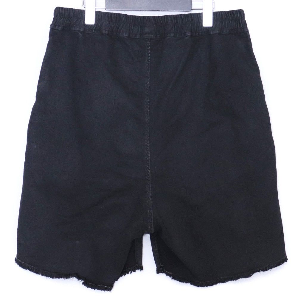 RICK OWENS Long Boxers Denim Shorts サイズ46 ブラック -SBW