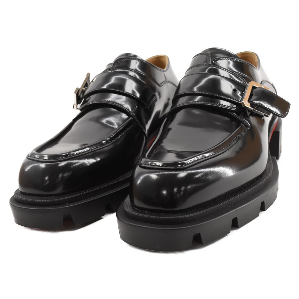 CHRISTIAN LOUBOUTIN (クリスチャンルブタン) Our Georges Leather Oxfords アワー ジョージ レザー  オックスフォード スタッズ ローファー ドレスシューズ ブラック - メルカリ