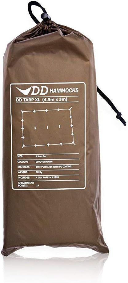 DD Tarp XL 4.5mx3m 多用途で軽量なタープ 耐水性 3000mm Coyote brown