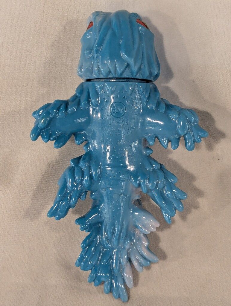 世紀の大怪獣　マーミット ヘドラ　水中期　 ピンク成型 青/黒/赤塗装　開封品 マルサン 世紀の大怪獣 ヘドラ 水中期 水色ピンクマーブル成型