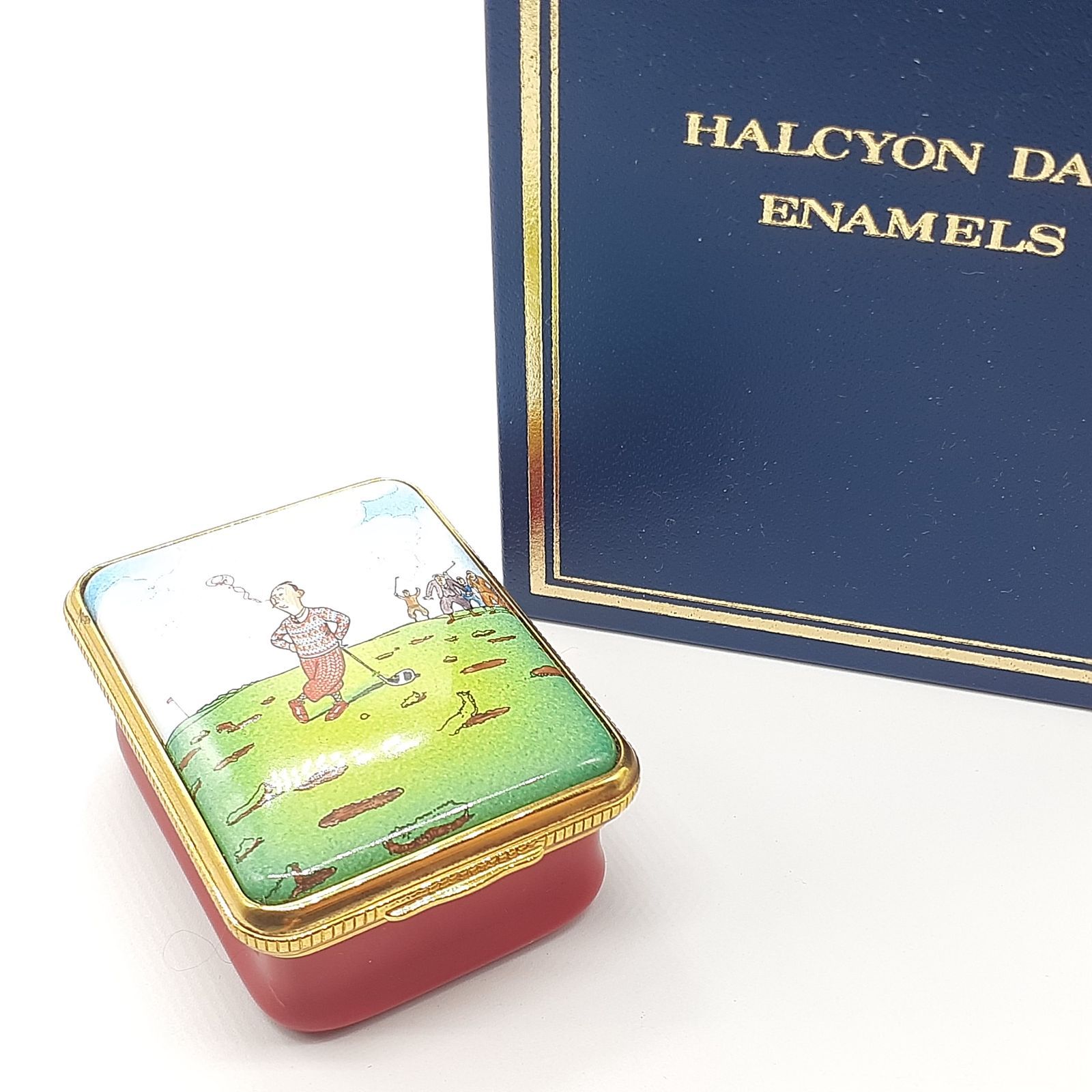 HALCYON DAYS ハルシオンデイズ イギリス小物入れピルケースエナメル HALCYON DAYS ハルシオンデイズ エナメルボックス 『A Year to