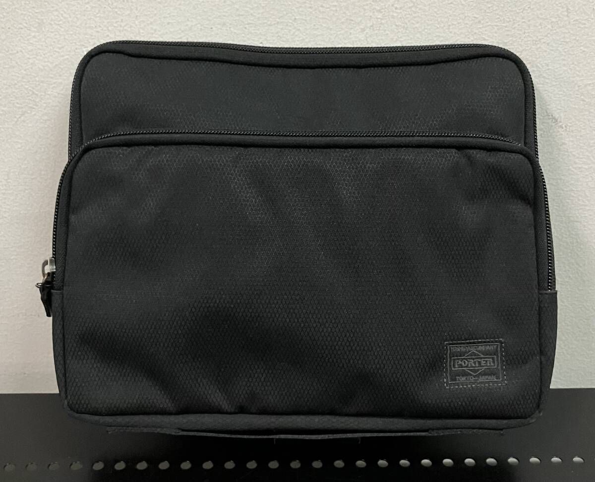 PORTER ポーター 吉田カバン ディル PCケース S 653-08880 その他バッグ ロゴ 刺繍 ブラック