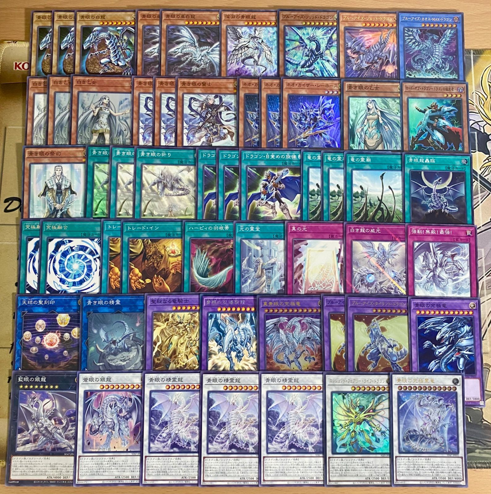 遊戯王 青眼の白龍 デッキ 本格構築 青眼の究極霊竜 白き乙女 青き眼の