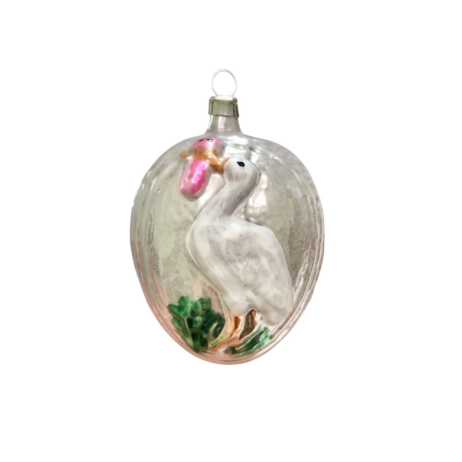 アスティエ　ガラスオーナメント   新品未使用‼️ Astier de Villatte コウノトリ ガラスオーナメント ドイツ