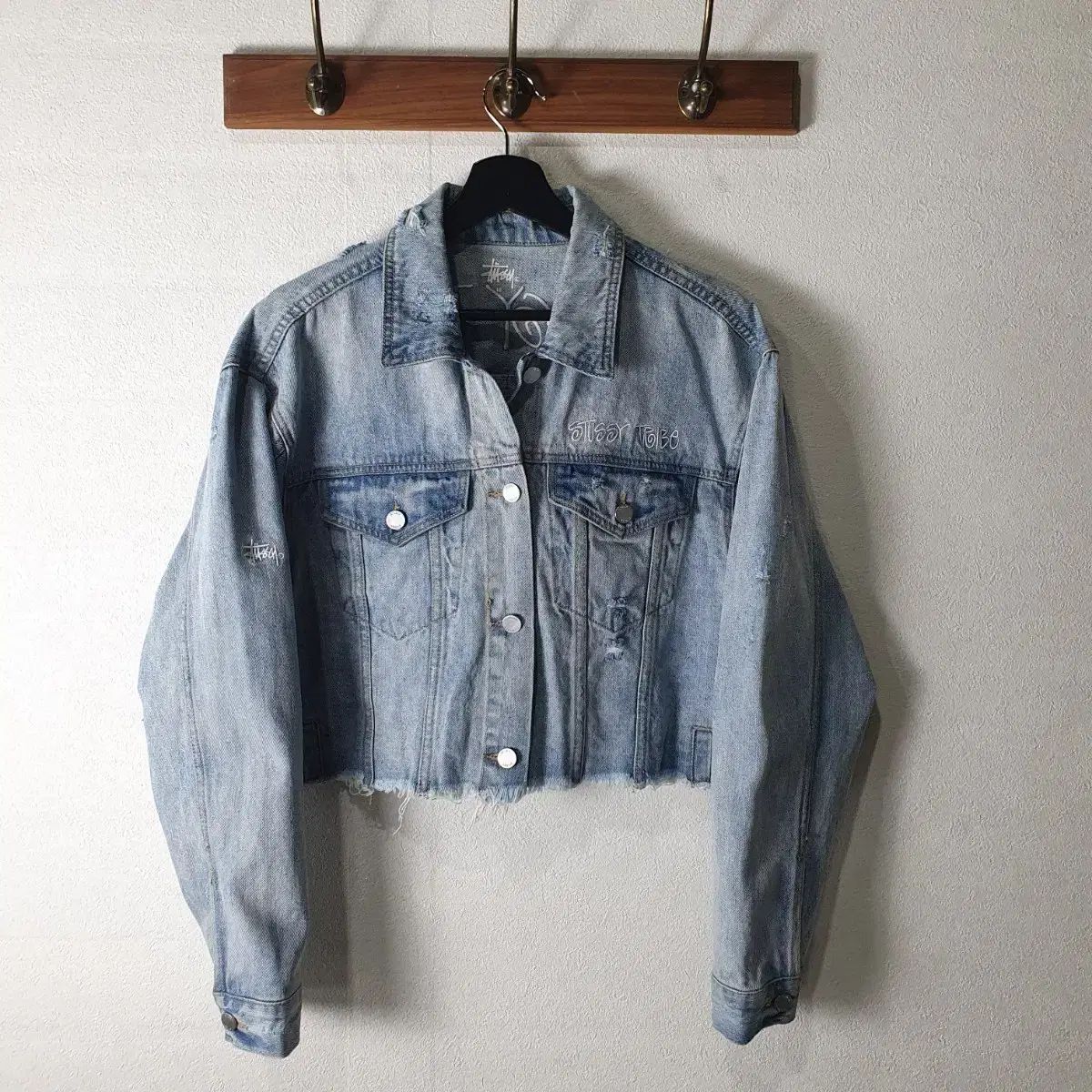 レディース STUSSY STUSSY(ステューシー) デニム クロップドジャケット