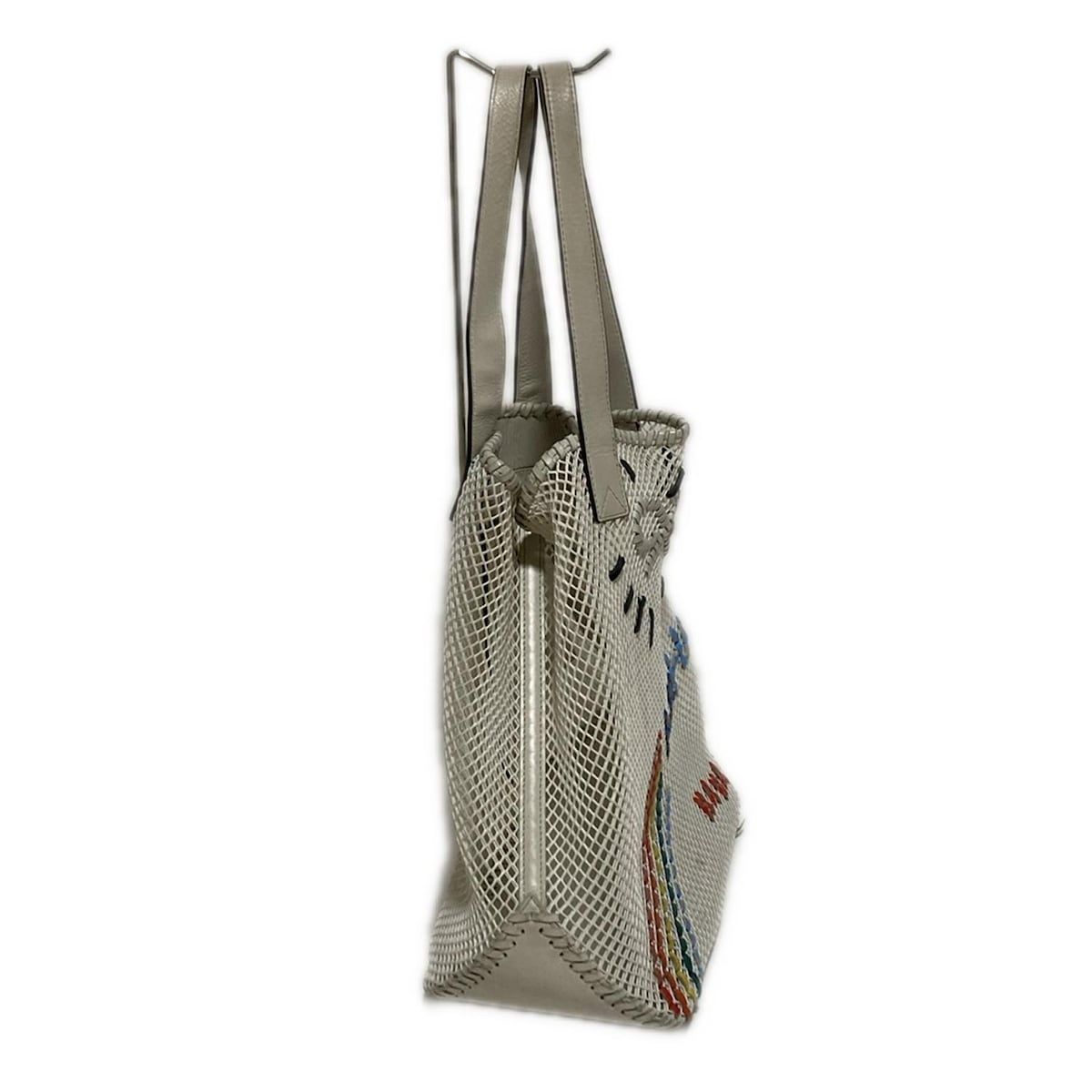 ANYA HINDMARCH トートバッグ レザー エイ革 2way グレージュ ANYA HINDMARCH トートバッグ レザー エイ革 2way グレージュ