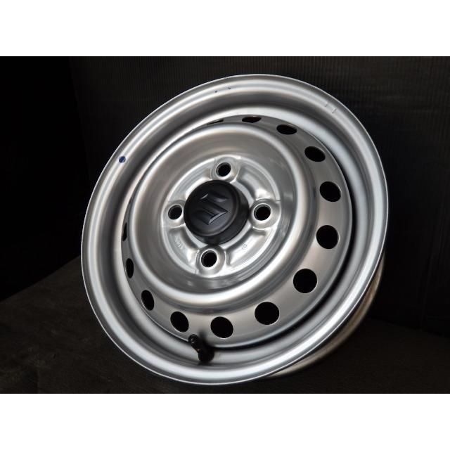 ギフトに最適。 2673 V05008225▲スズキ エブリィ純正 鉄ホイール▲12x4B 4穴 PCD100 45▲4本 当店人気NO.1。