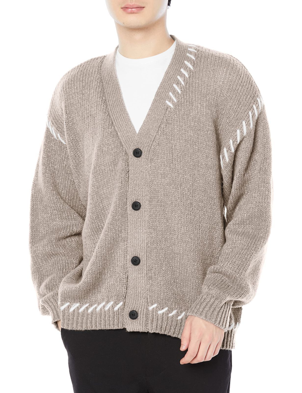Size M_Color ライトグレー ジュンレッド カーディガン ハンドステッチビッグカーディガン メンズ ANK82070 ライトグレー M