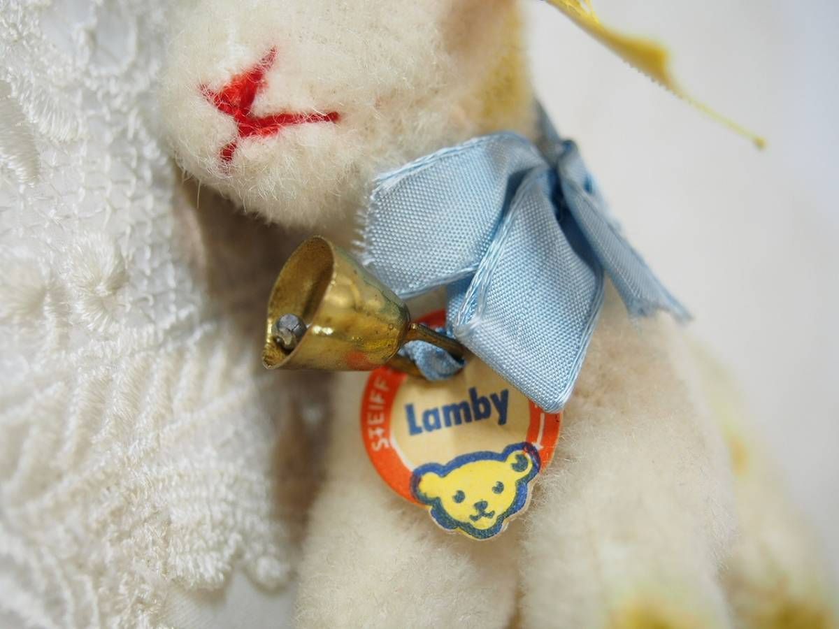 シュタイフ★Lamby 10cm★最小サイズ/ひつじのランビー/羊★Steiff シュタイフ☆Lamby 10cm オールID's完品☆(最小サイズ)羊の