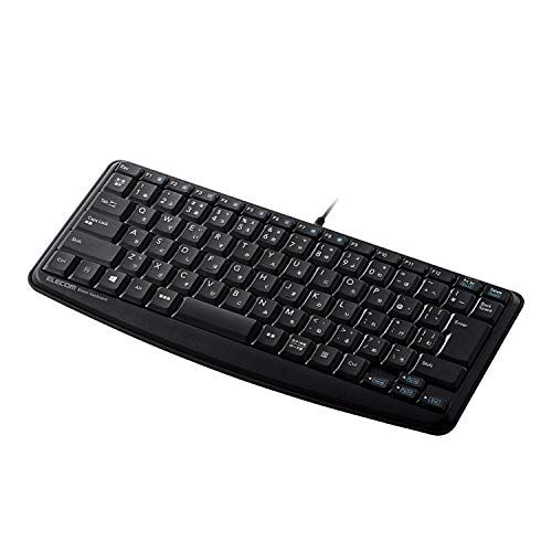 エレコム キーボード 有線 メンブレン ミニキーボード 【本格静音設計】 ブラック TK-FCM089SBK