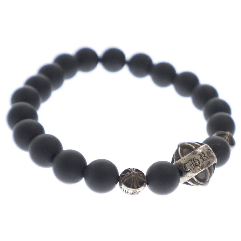 ■Chrome Hearts 8mm マットオニキス ビーズブレスレット ■ CHROME HEARTS クロムハーツ BEAD 8mm ビーズ ブレスレット