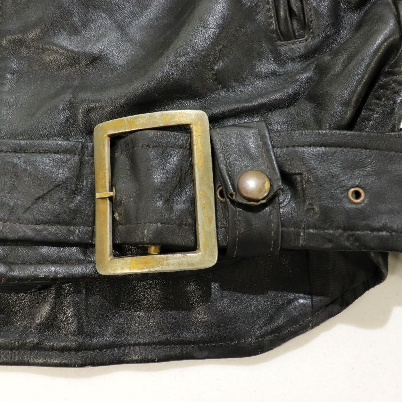 70s vintage 無地 カウハイド ダブルライダースジャケット メンズ M