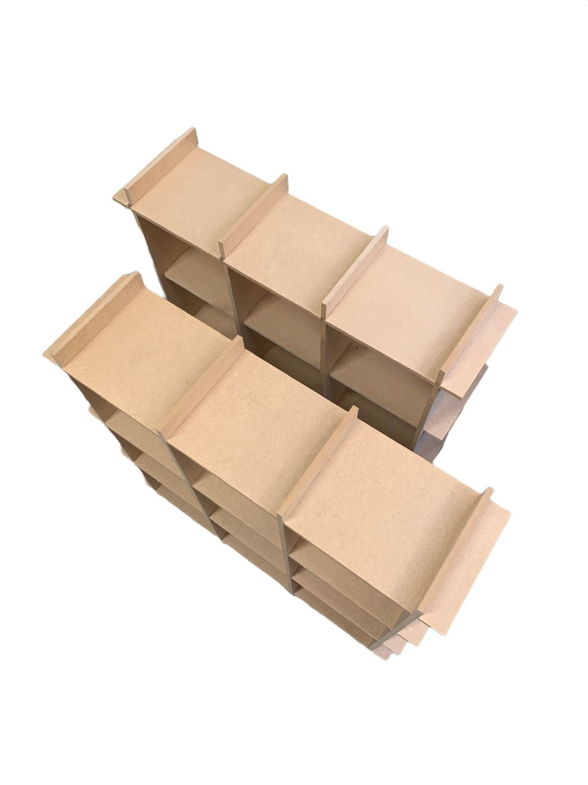 DIY  棚  ラック 梱包材  メルカリ輸送用 パズルボード オープンラック 組み立て式 収納棚 diy MDF-P-04-2