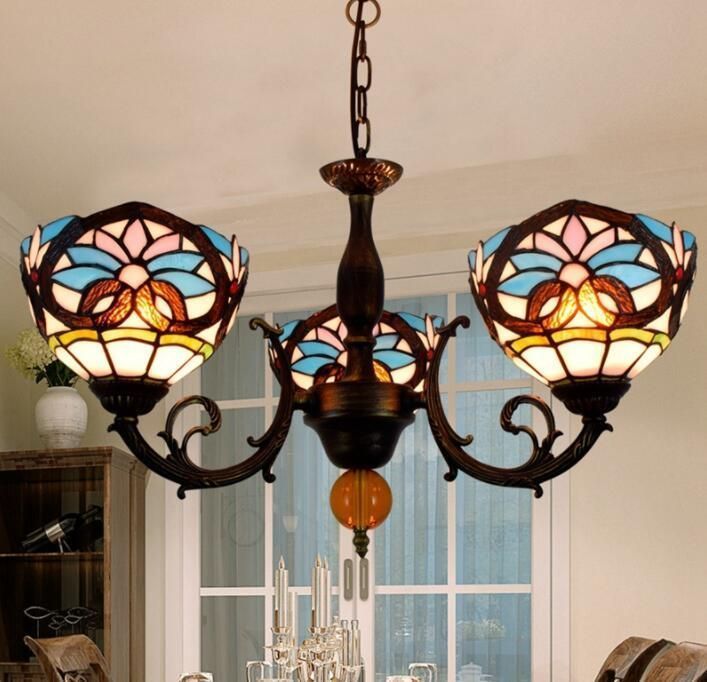 高級感溢れる☆ステンドグラスペンダントライト 豪華天井照明ステンド