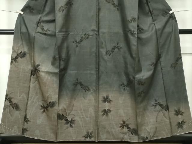 平和屋本店■極上　訪問着　本場大島紬地　泥染め　9マルキ　舞花文　逸品　未使用　CZAA2068s5 平和屋本店□極上 訪問着 本場大島紬地 泥染め 9マルキ 舞花文 逸品 未