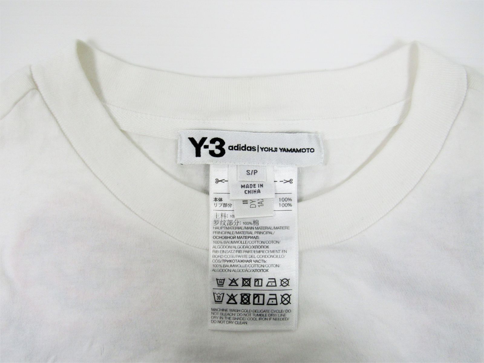 Y-3 ワイスリー 半袖 Tシャツ サイズ S/P S 白 ホワイト 薔薇