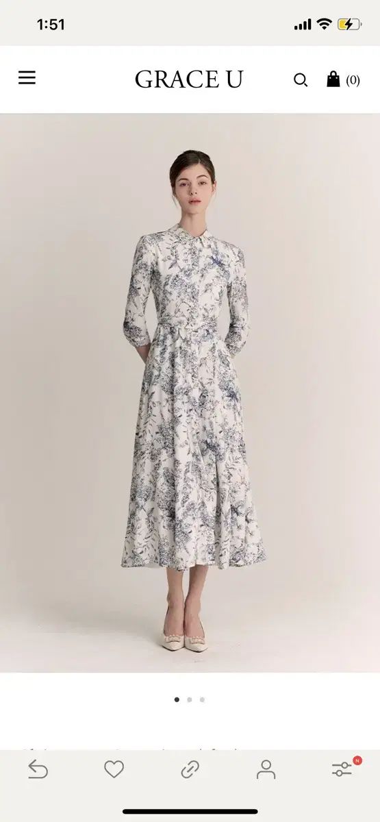 グレースコンチネンタル GRACE CONTINENTAL 20SS フラワー刺繍シャツ