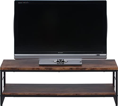 人気商品 不二貿易 テレビ台 テレビボード 32型 42型推奨 幅120×奥行40×高さ40cm ブラウン ローボード ヴィンテージ風 収納棚 組立商品 ナビア 14646