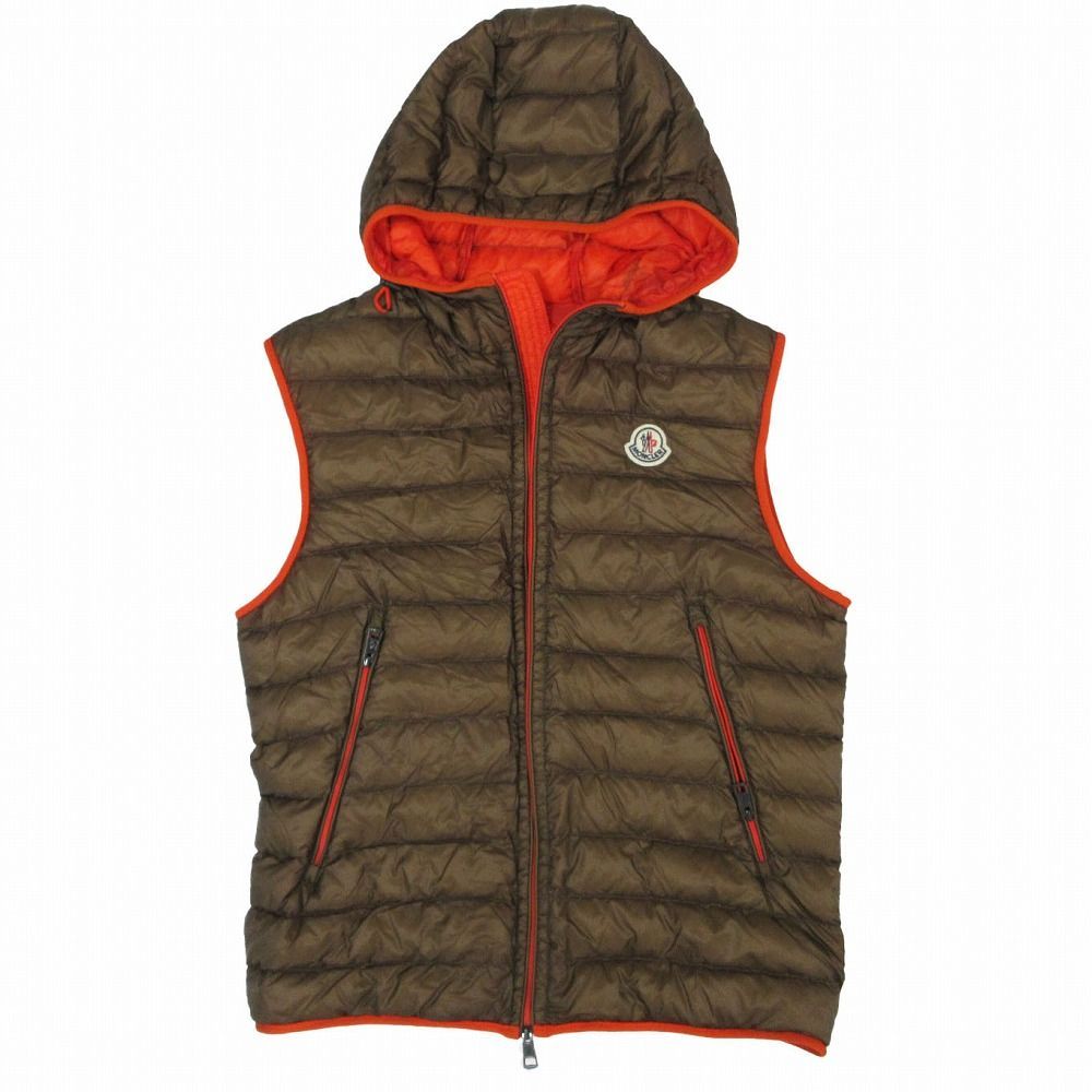 MONCLER 引き連れ モンクレールダウンベスト ブラウン size1