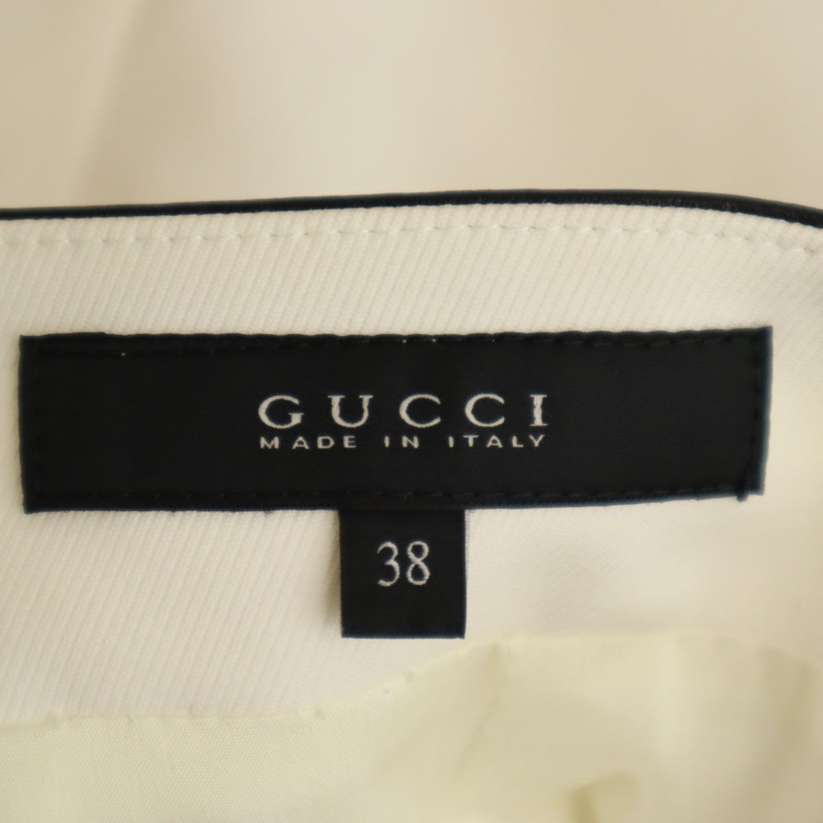 GUCCI グッチ イタリア製 ミニ丈 タイトスカート 38 ホワイト