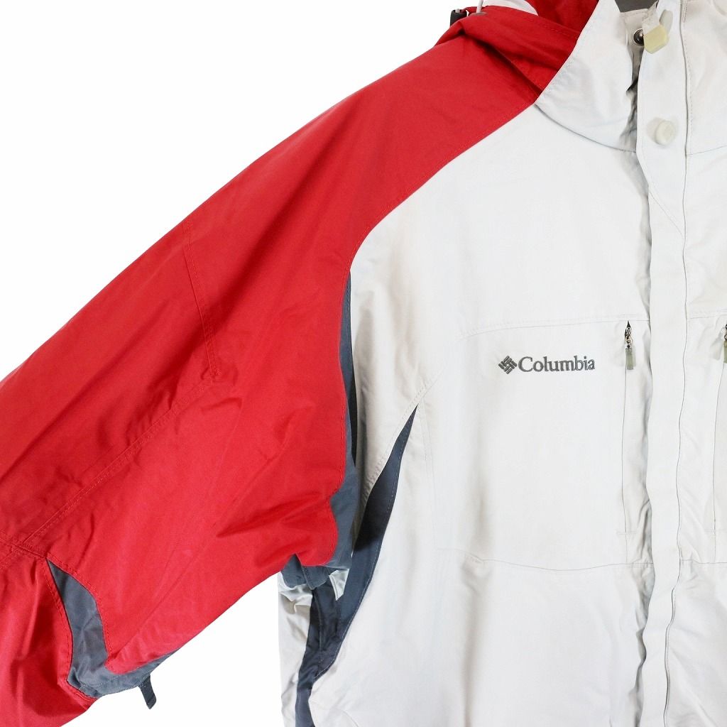 Columbia コロンビア マウンテンパーカー 刺繍  アウトドア アウター 登山 ライトグレー (メンズ XL)   O4993