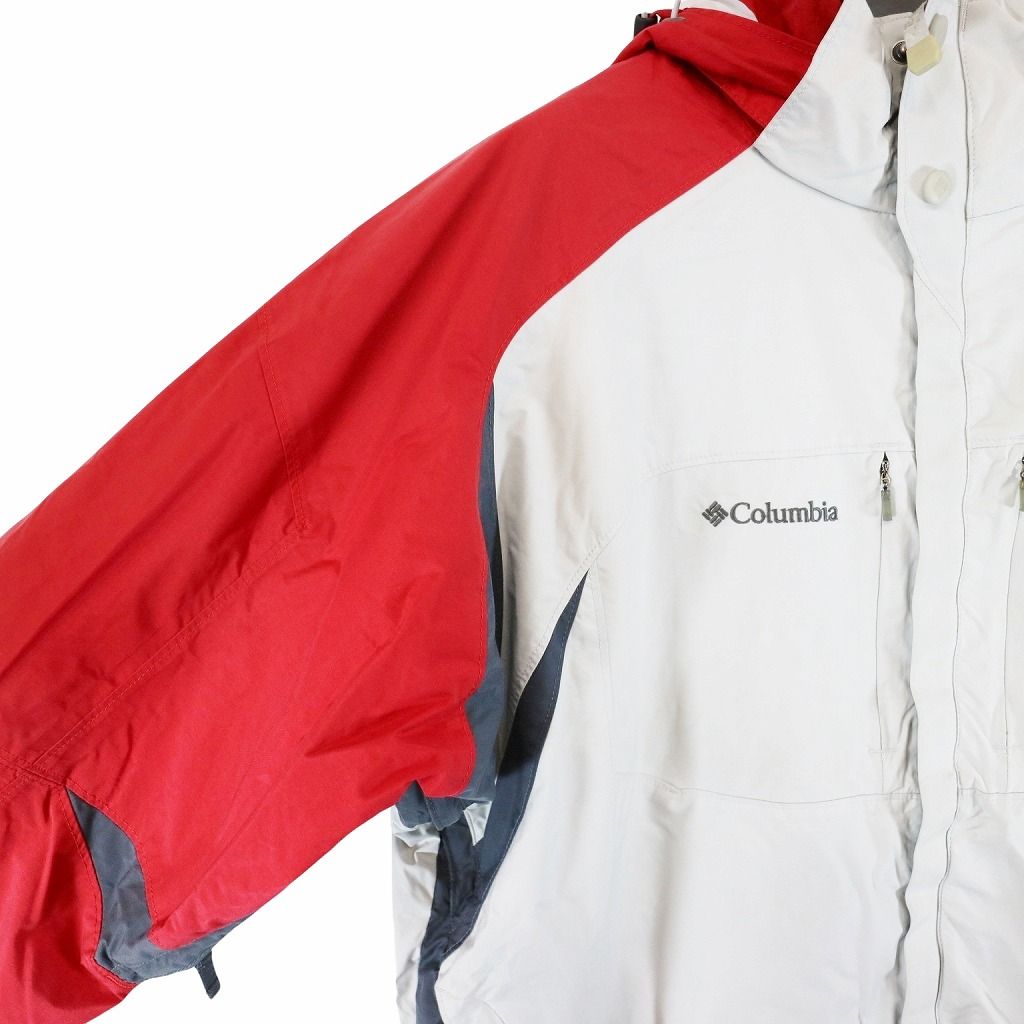 Columbia コロンビア マウンテンパーカー 刺繍 アウトドア アウター 登山 ライトグレー (メンズ XL) 中古 古着 O4993 Columbia コロンビア マウンテンパーカー 刺繍 アウトドア アウター 登山 ライトグレー (メンズ XL) O4993
