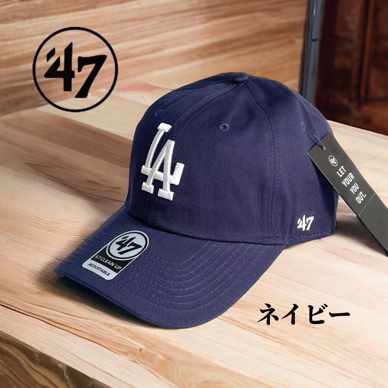 90s LAロゴ フライトキャップ ベースボール ネイビー ドジャース