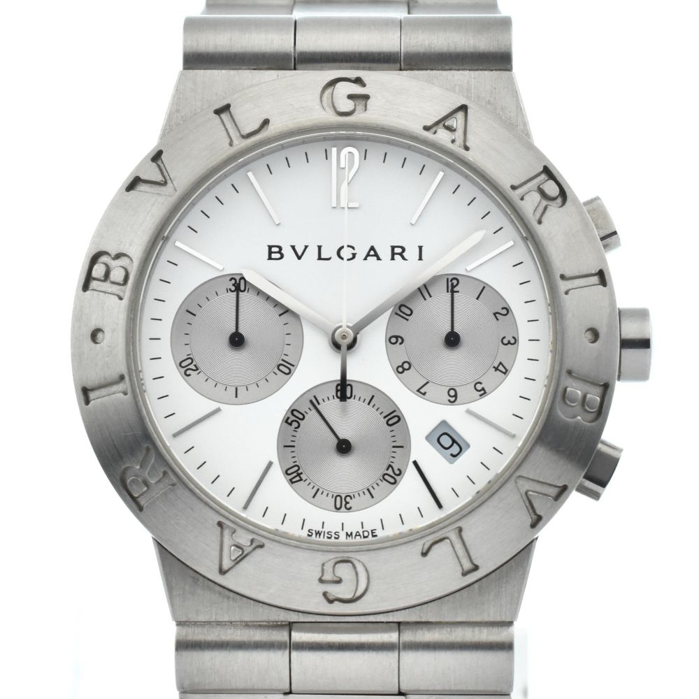 ブルガリ BVLGARI CH35S ディアゴノ スポーツ クロノグラフ デイト クォーツ メンズ良品 C#135867
