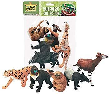 (未使用･未開封品)　Wild Republic（ワイルド リパブリック） レインフォレスト フィギュア ポリバッグコレクション 53529 gsx453j Wild Republic Zip Polybag of Wilderness Series 1 Figurines Games