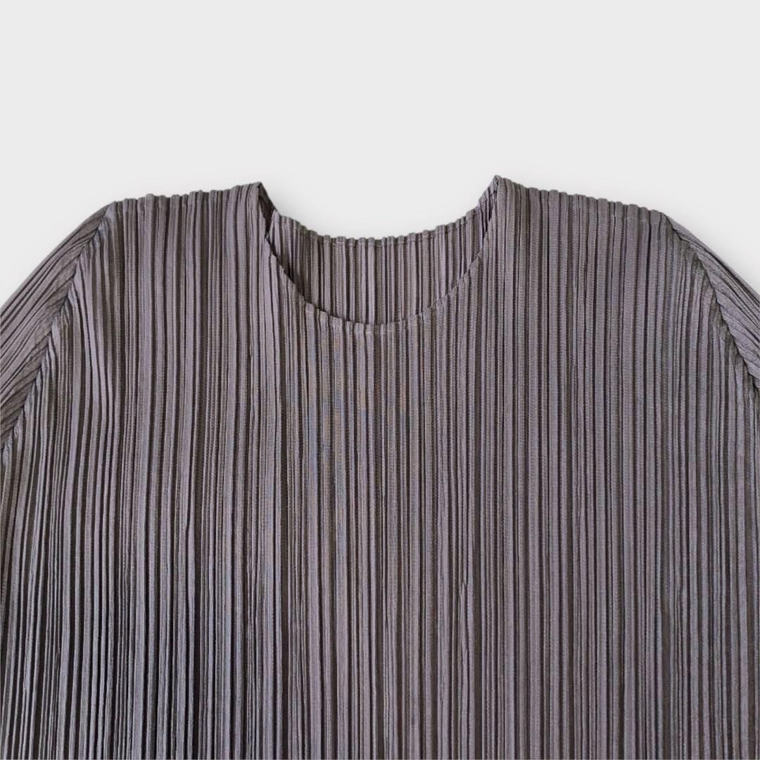 イッセイミヤケ PLEATS PLEASE プリーツデザイン 半袖 プルオーバー