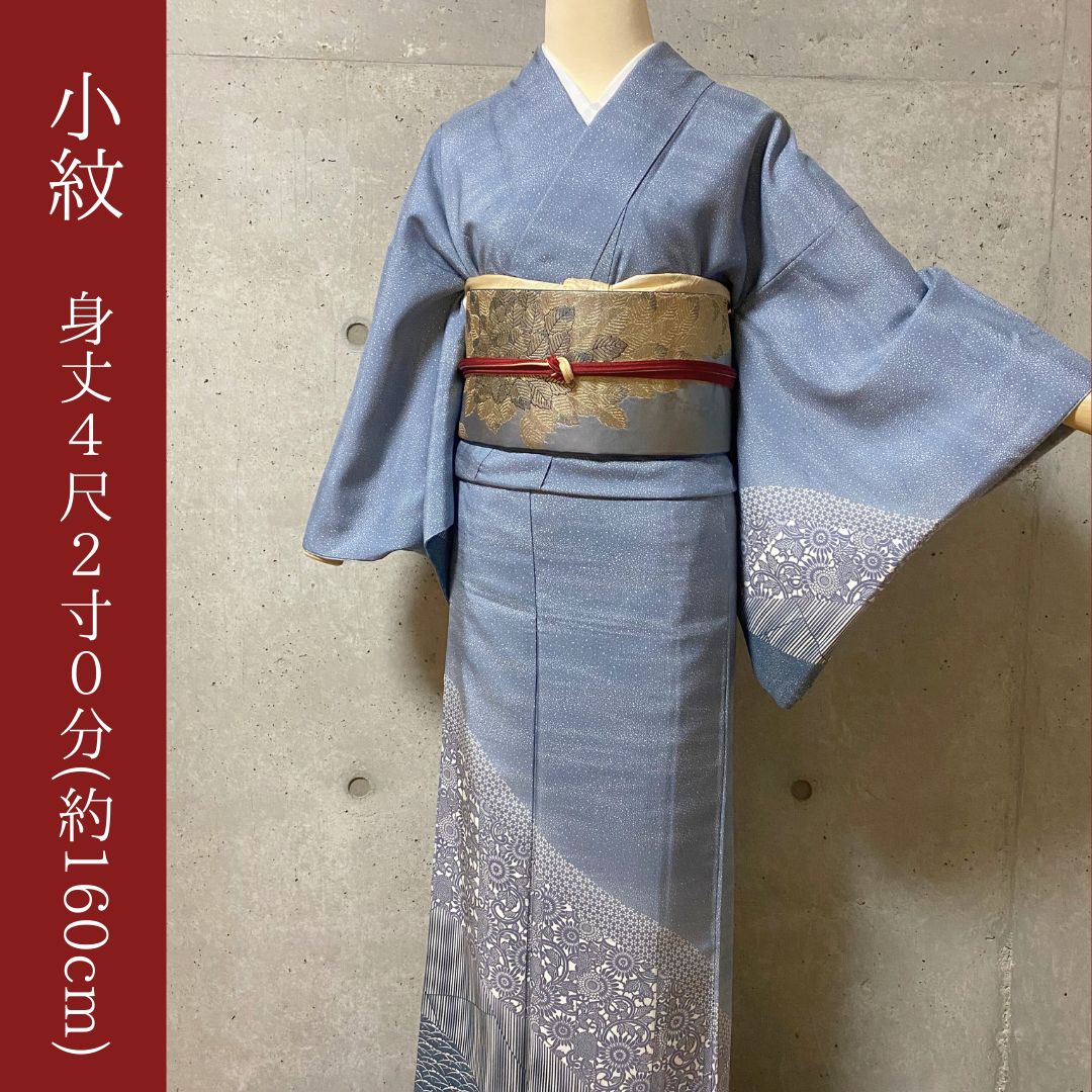小紋 セット 袷 紬地 更紗紋様 絵羽 - メルカリ