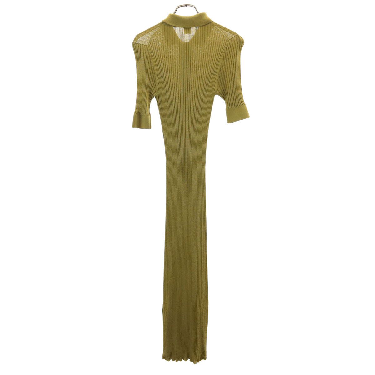 Ron Herman ロンハーマン 半袖 ニット ロングワンピース XS カーキ  