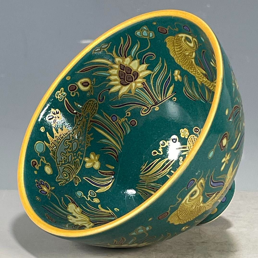 大明宣徳斗彩魚藻紋斗笠杯 茶碗 景徳鎮 陶磁器 工芸品 置物 大明宣徳斗彩魚藻紋斗笠杯 茶碗 景徳鎮 陶磁器 工芸品 置物