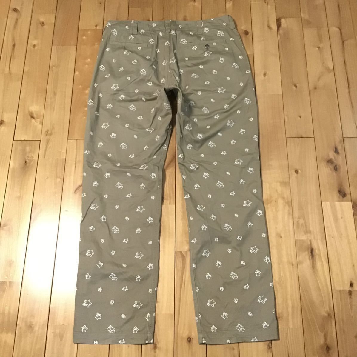 ☆蓄光☆ XL BAPE STA 刺繍 パンツ a bathing ape BAPESTA pants