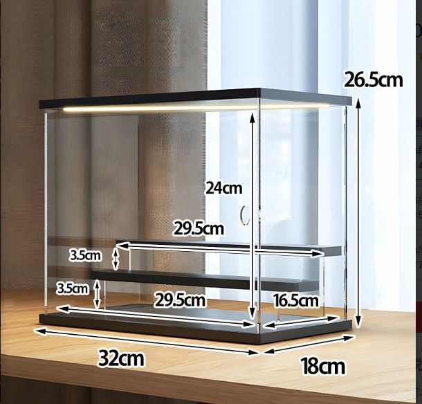 3段 コレクションケース アクリル 幅60cm 段差式 LED CB-06BK 3段 コレクションケース アクリル 幅60cm 段差式 LED 光る