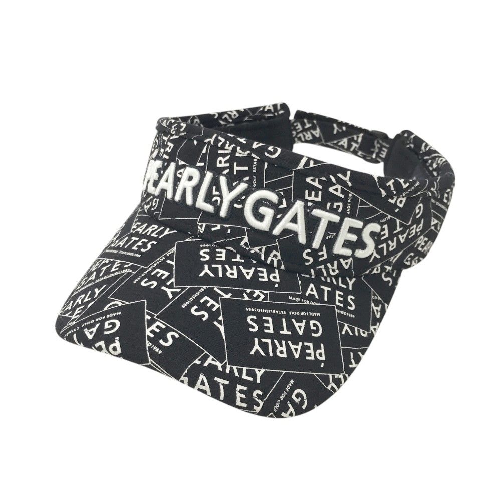 PEARLY GATES パーリーゲイツ  サンバイザー 総柄 ブラック系 FR [240101361068] ゴルフウェア ストスト