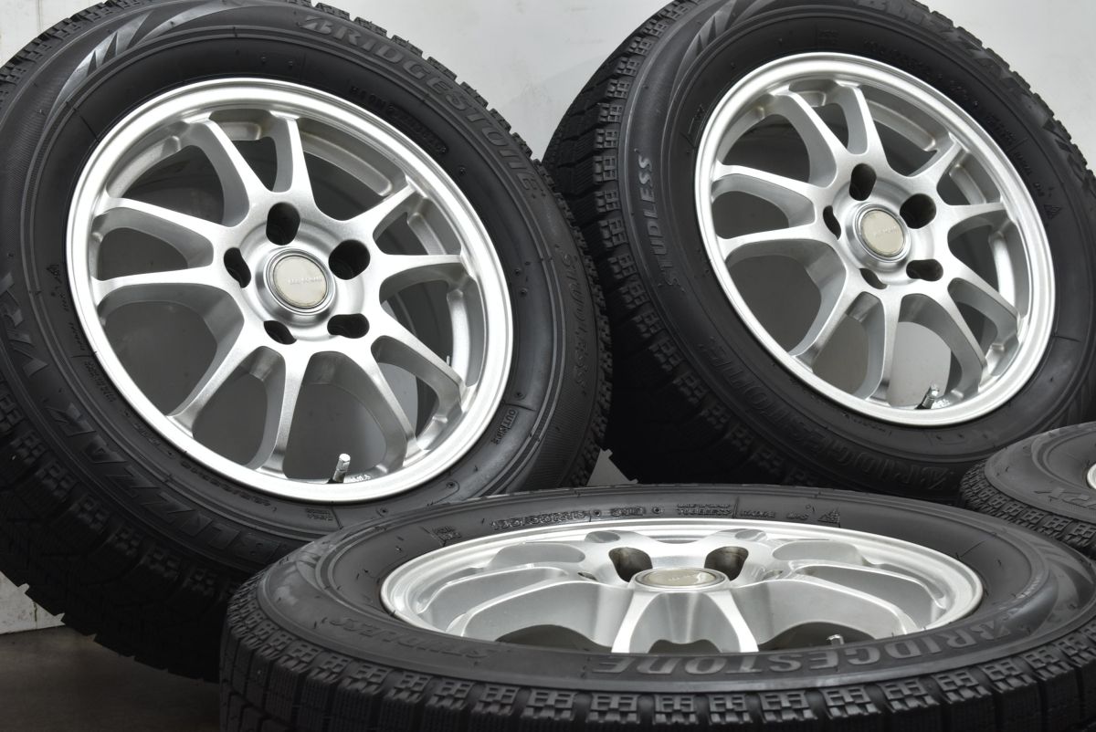 【程度良好品】エコフォルム 15in 6J +45 PCD114.3 ブリヂストン ブリザックVRX 195/65R15 セレナ リーフ ノア ヴォクシー ステップワゴン