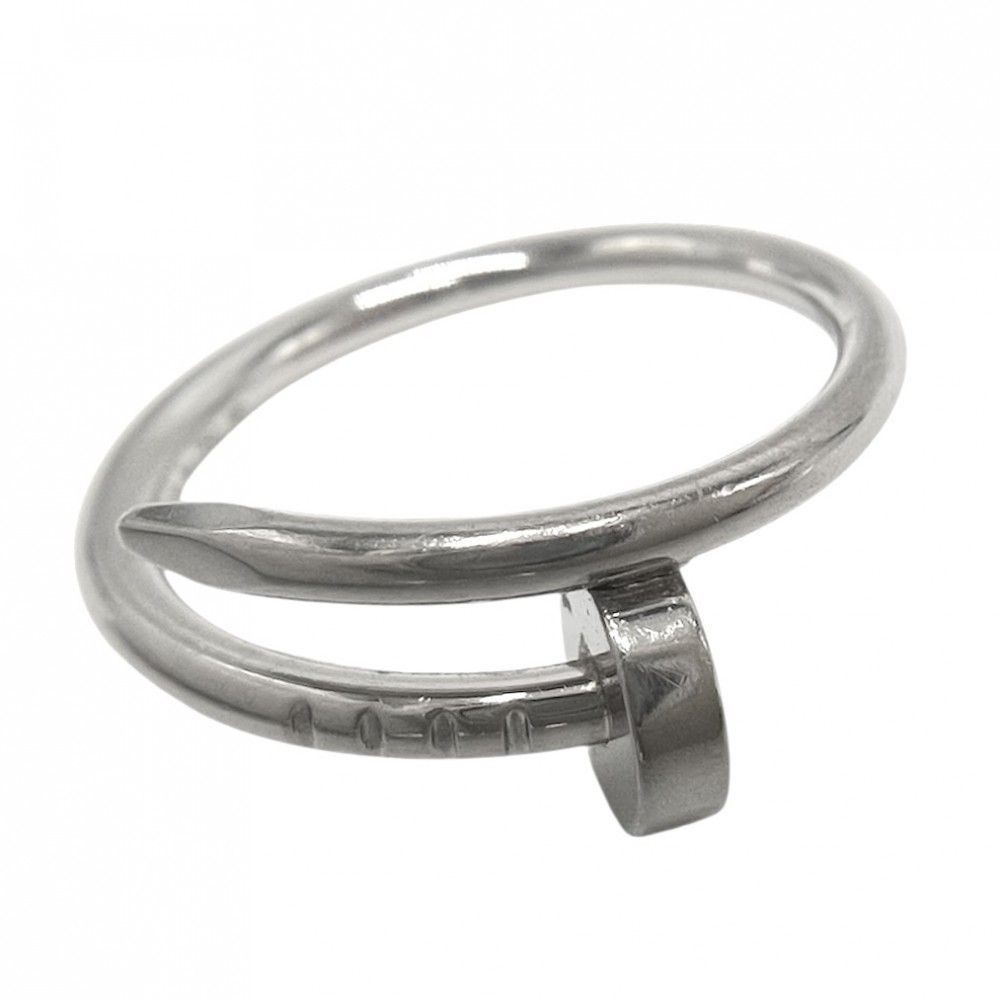 カルティエ 指輪 レディース ジュストアンクル リング アクセサリー ジュエリー 18金WG Au750 釘 49サイズ CARTIER K18ホワイトゴールド 約8.5号 約3.5g 品