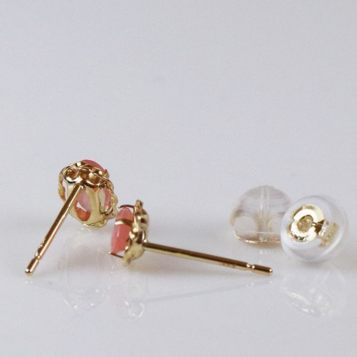 K18 18金　ピンク　インカローズ　かわいい イエローゴールド　ピアス 楽天市場】k18 ピアス 翌日配送 k18 インカローズ イエロー
